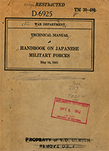 Handbook On Japanese Military Forces 1941