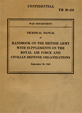 Handbook On The British Army With Supplements On The Royal Air Force And Civilian Defense Organizations 1942